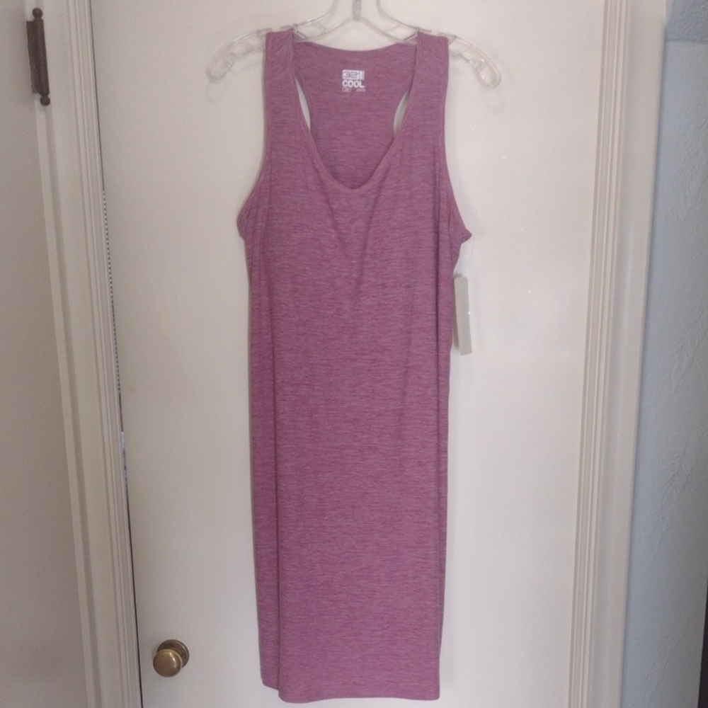 32 Degrees Heathered Magenta Sleeveless Maxi Dress (J572)